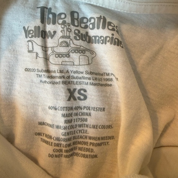 The Beatles Yellow Submarine T-Shirt - Cream and Orange - Picture 2 of 4